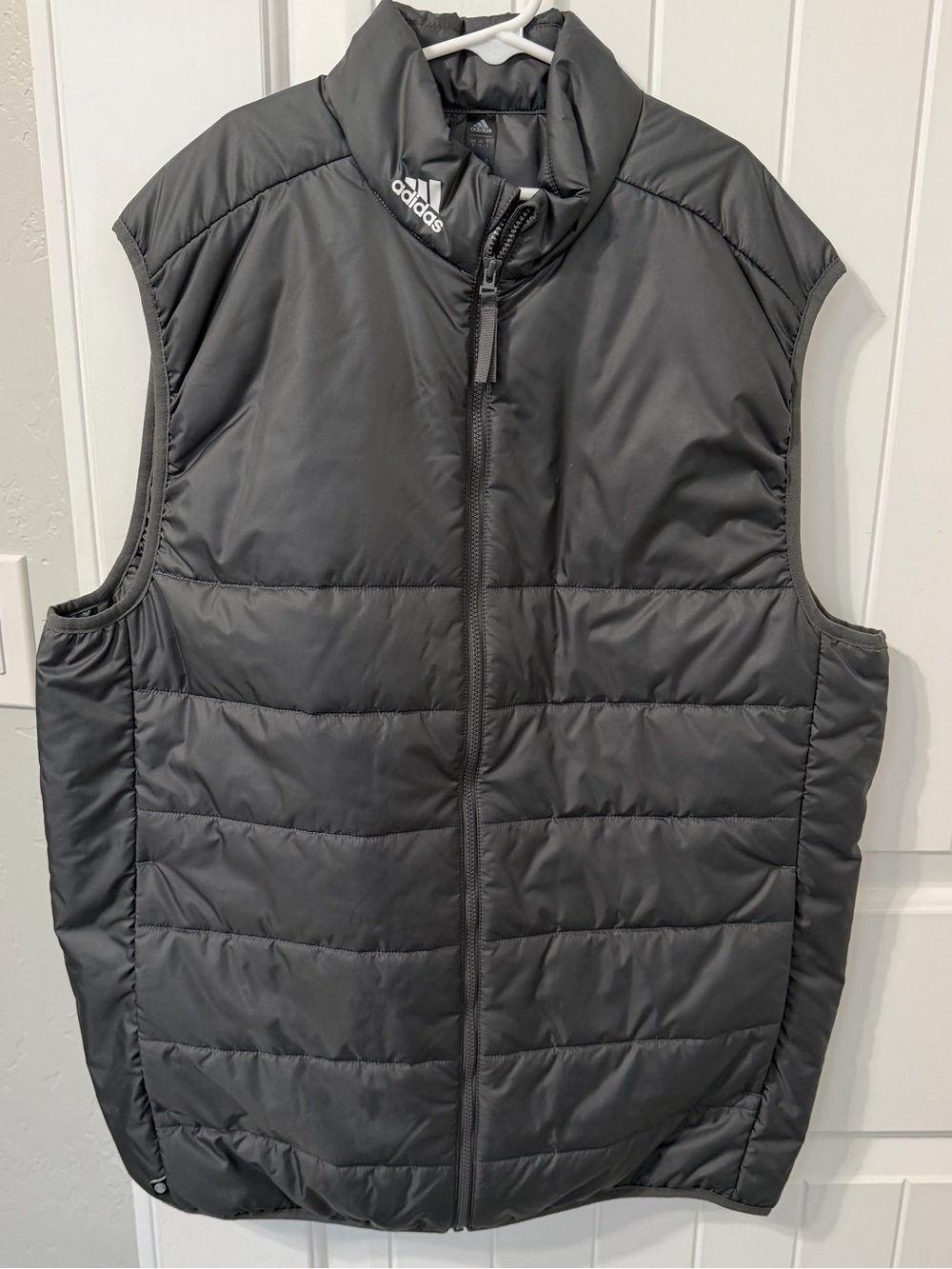 adidas Men’s Dark Gray Quilted Puffer Vest